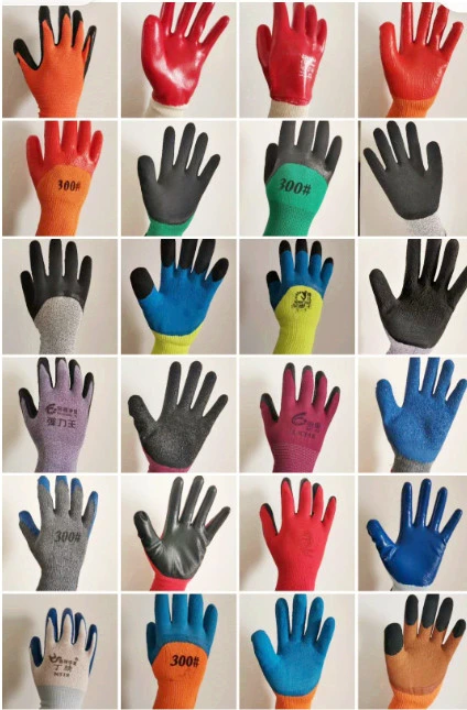 Best Quality Nitrile Series Plus Fingers Safey Working Gloves