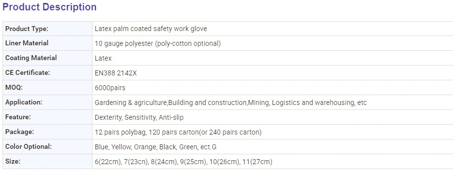 Cheap Price and Best Quality Nitrile Series Labor Gloves/Safety Working Gloves