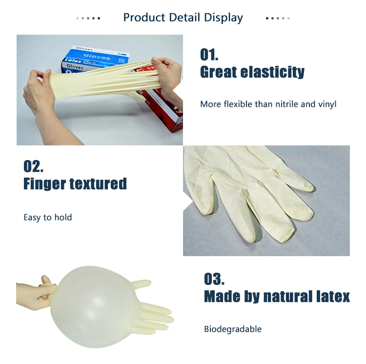 Competitive Factory Price Non Sterile, M5.0g Series, Single Use Latex Gloves