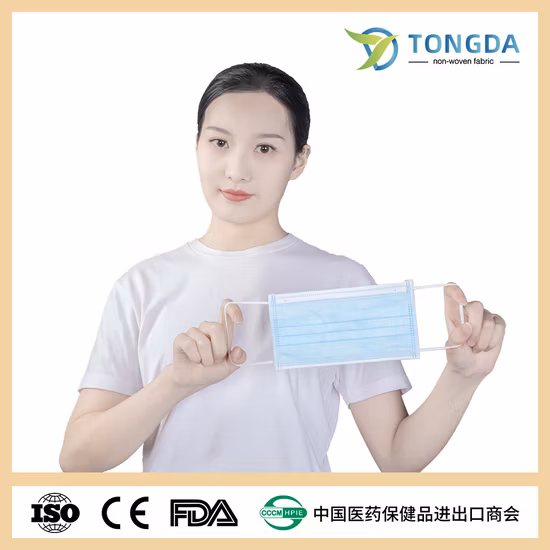 CE FDA 3ply 4ply Ear Loop Tie Hospital Mascarilla Non Woven Type Iir Proveedor Venta al por mayor Polvo Azul Blanco Negro Protector Quirúrgico Desechable Mascarilla médica